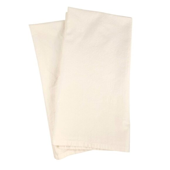 2 White 100% Cotton Dish Towel 26x26 in with hanging loop Kitchen Linen - Picture 1 of 7